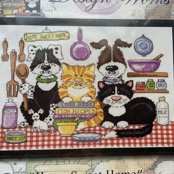 Design Works 2857 Home Sweet Home 10"x14" Counted Cross Stitch Kit Kate Mawdsley - Picture 2 of 4